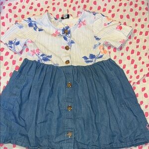 Joules Blue and White Floral Kids Dress 2T